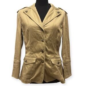 Moschino Jeans Women's 2000s Beige Jacket Vintage Size USA 8